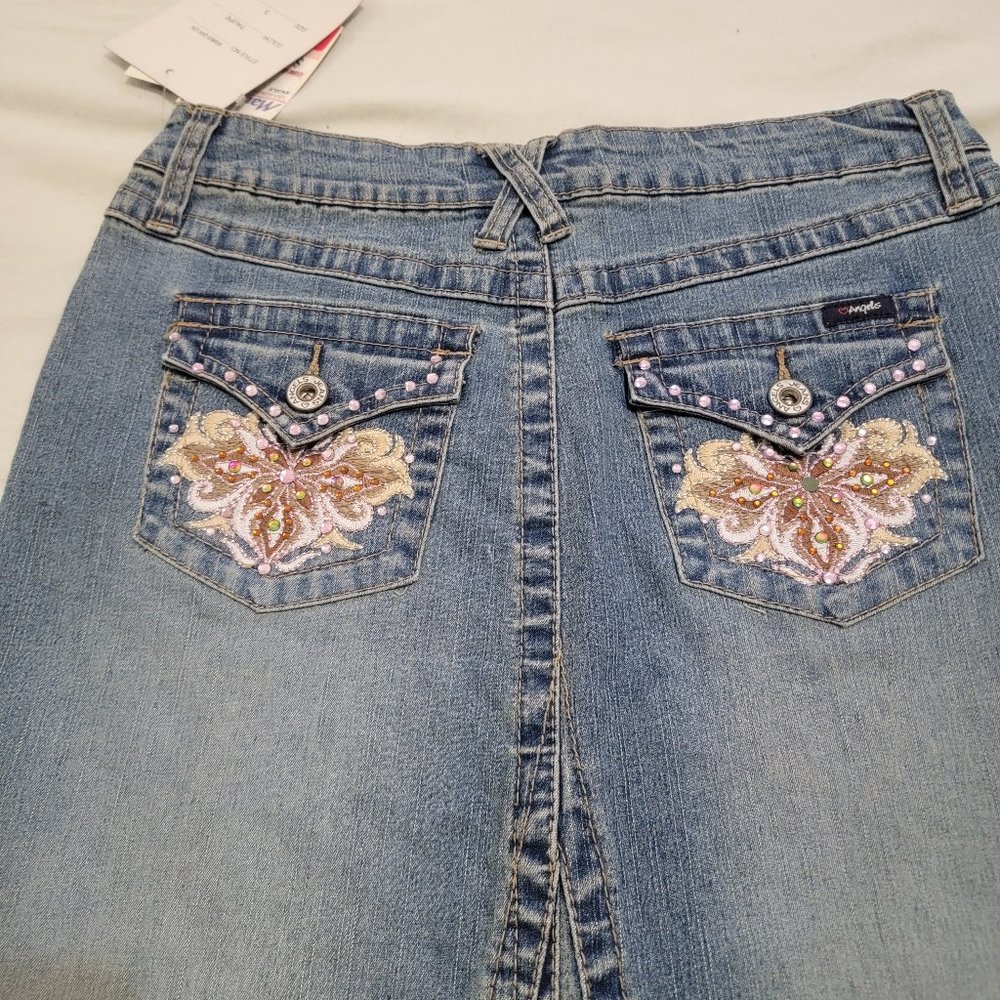 Blue Stretch Denim Skirt Angel Size 3
